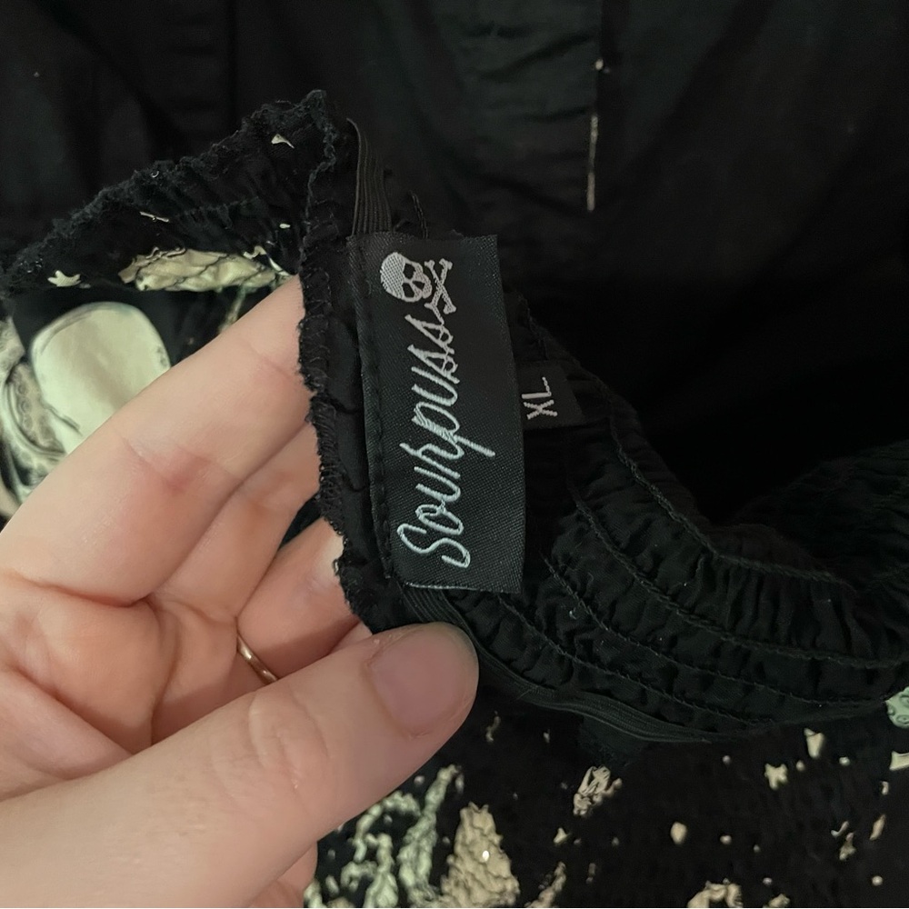 Sourpuss Black and Cream Halter Sundress - Picture 5 of 5